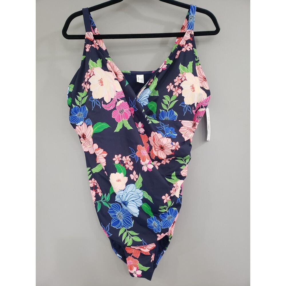 Liz Claiborne Women's Size 22W‎ Swimsuit Tummy Panel Underwire Prescott Floral